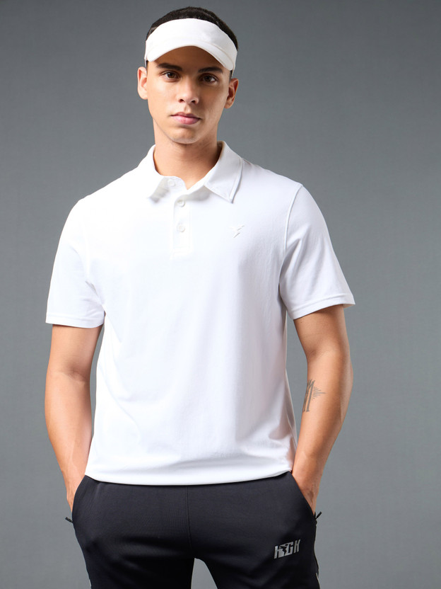 TECHNOSPORT TECHNOSPORT Solid Men Polo Neck White T-Shirt - Flipkart Deal
