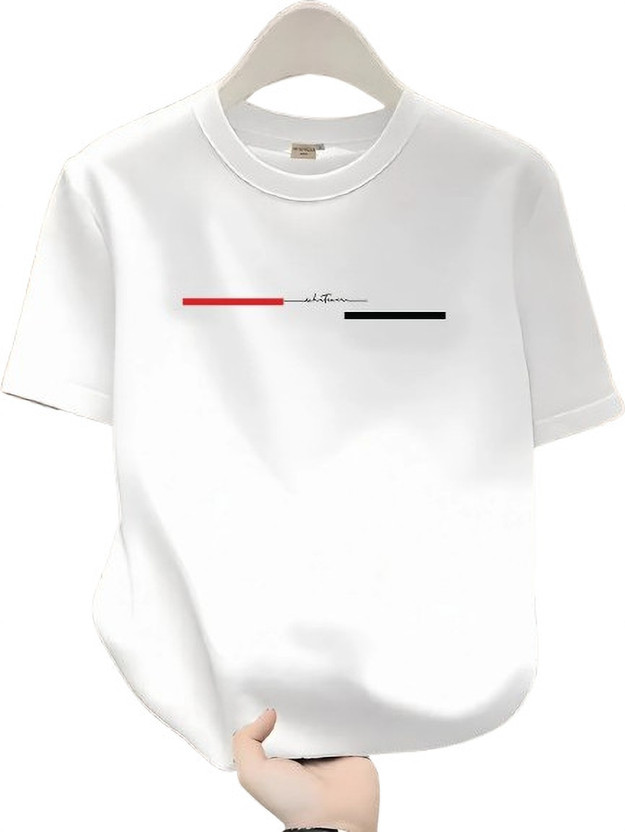 CS CHROMA STYLE Printed Men Round Neck White T-Shirt