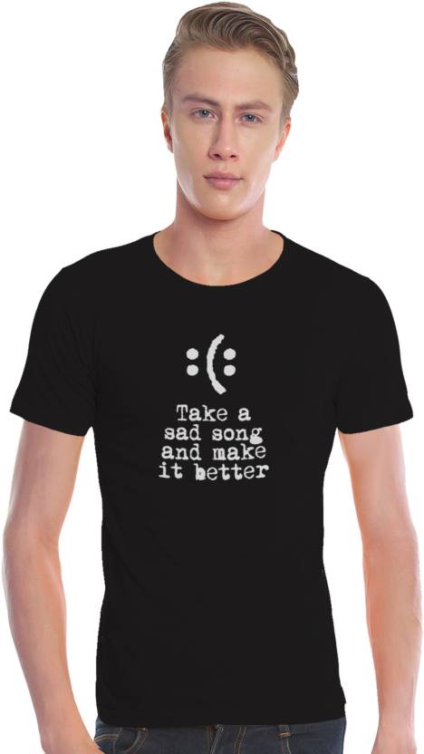 TANTRA Typography Round Black T-Shirt - Buy TANTRA Typography Men Round Neck Black T-Shirt Online at Best Prices in India | Flipkart.com