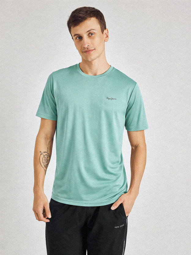 Pepe Jeans Solid Men Round Neck Blue T-Shirt