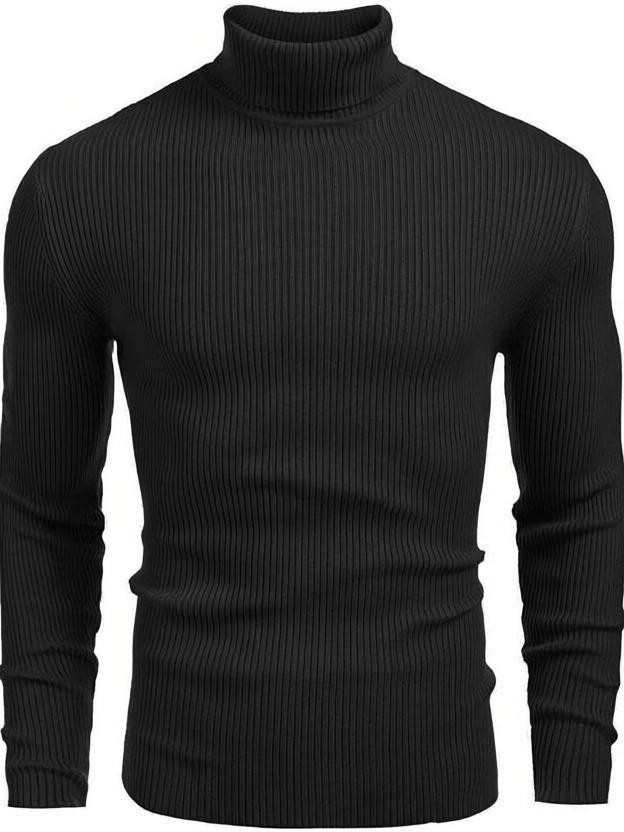 Koolest Fashion Solid Men Round Neck Black T-Shirt