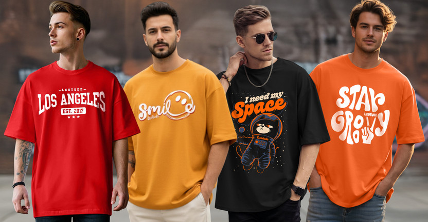 Leotude Printed Men Round Neck Multicolor T-Shirt