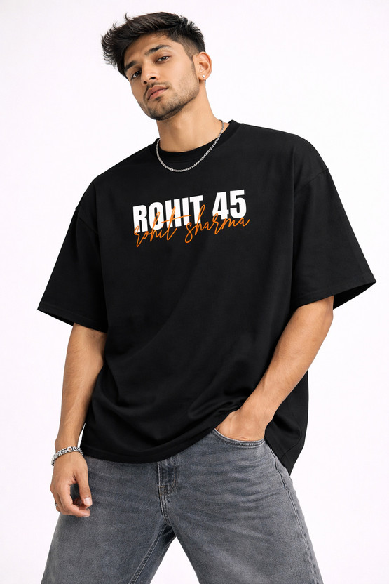 Trendyverse Graphic Print, Typography Men Crew Neck Black T-Shirt