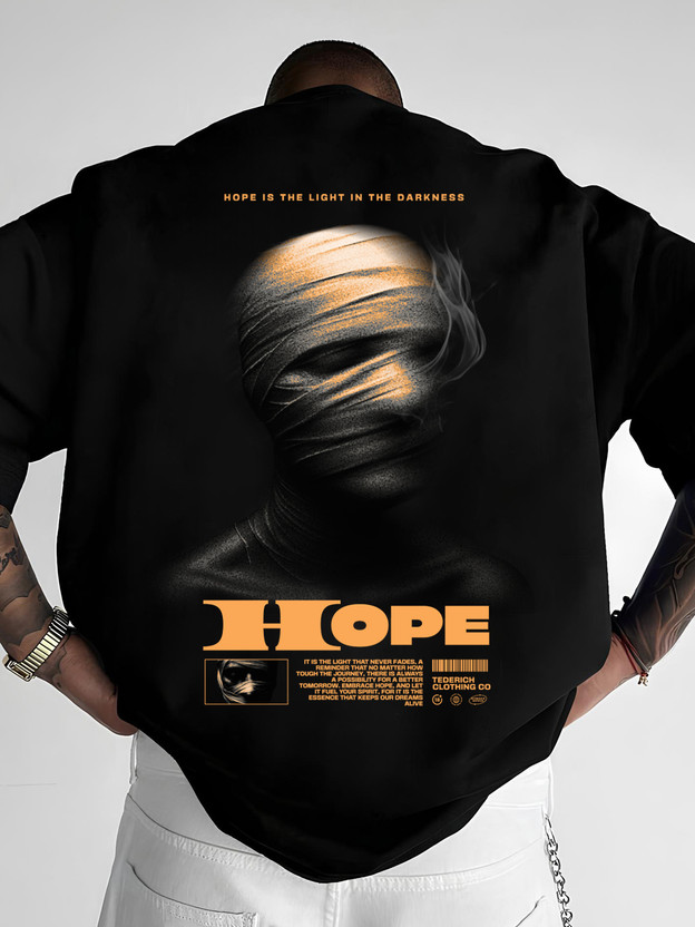 HADAR Graphic Print Men Round Neck Black T-Shirt