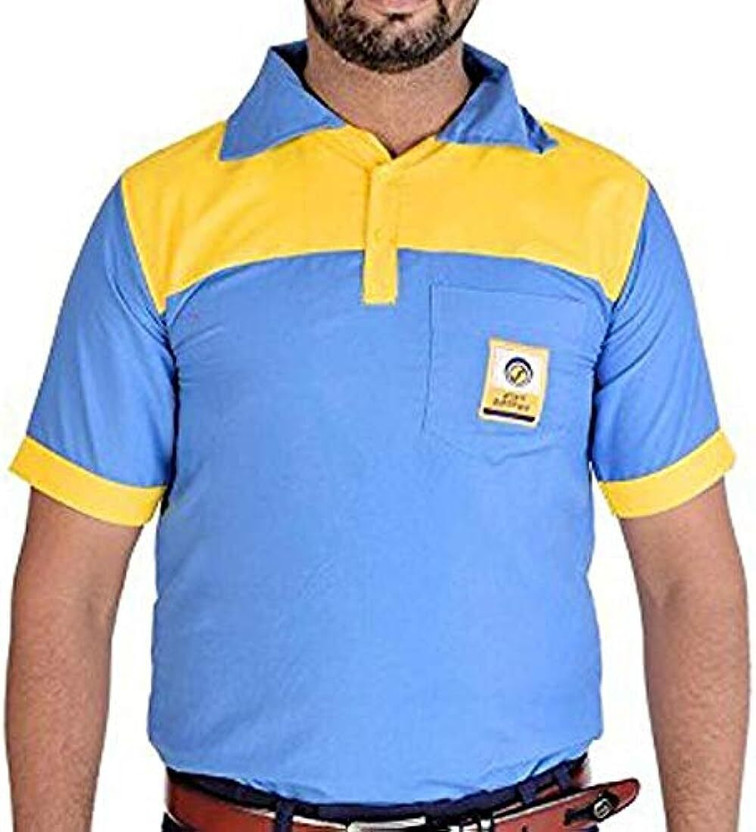 UNISIM UNISIM Printed Men Polo Neck Blue, Yellow T-Shirt - Flipkart Deal