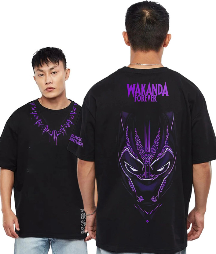 HexaCraft Graphic Print Men Round Neck Black T-Shirt