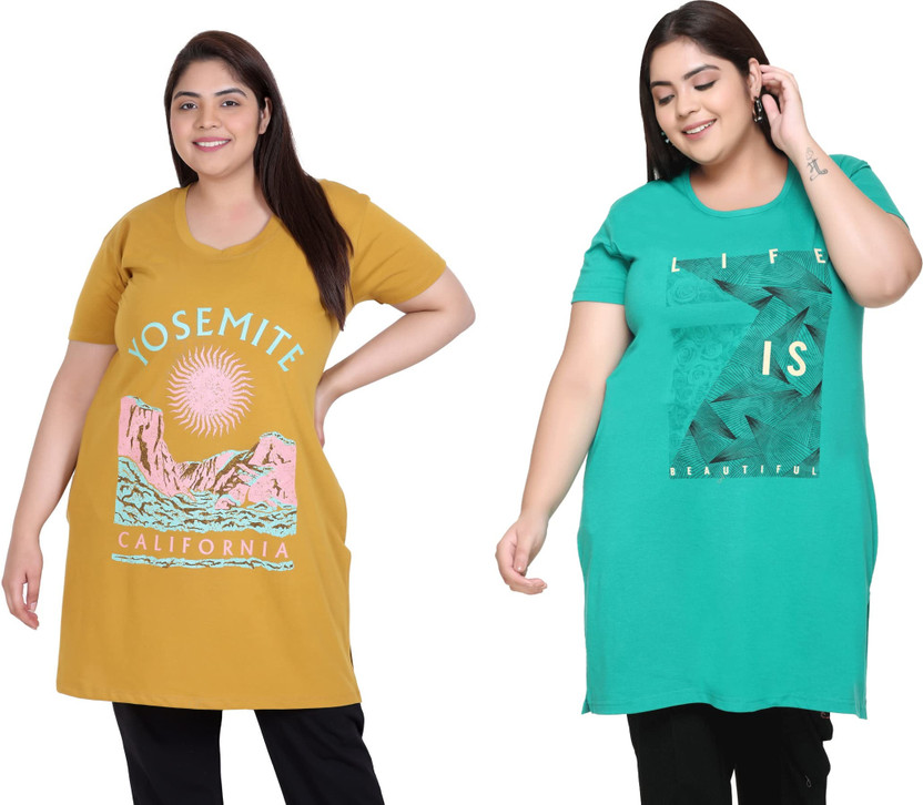 IN Love Printed Women Round Neck Multicolor T-Shirt