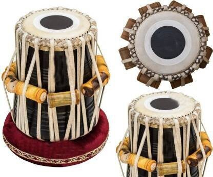 SG MUSICAL Classical Indian Musical Black Sheesham Dayan Tabla(Dayan - 14 cm, Bayan - 22 cm)