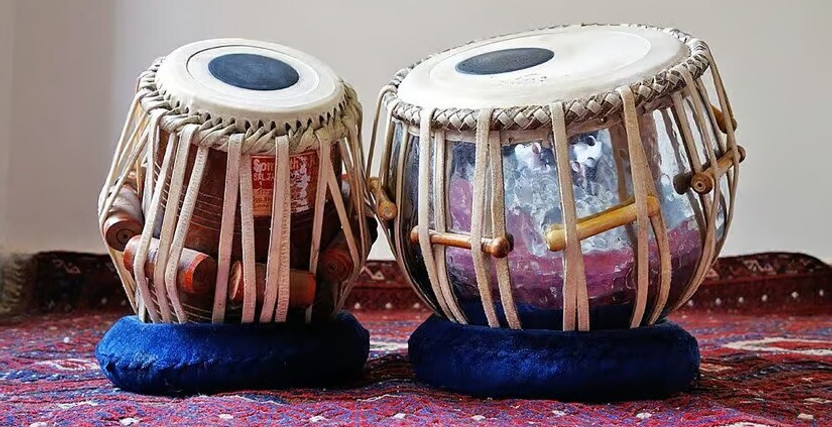 MAGA MART MM026 Professional Quality Steel Body Tabla Ring Pad +Hammer Free Cover Bag Tabla(Dayan - 13 cm, Bayan - 22 cm)