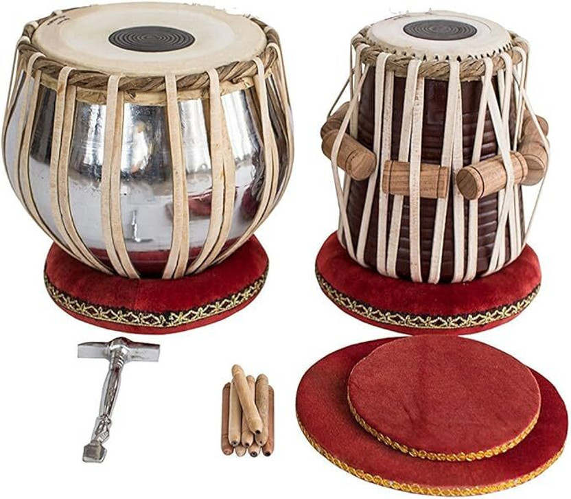 KHALSA MUSICAL (Best Classical) Hammer And Plywood Ring set Tabla(Dayan - 13 cm, Bayan - 22 cm)