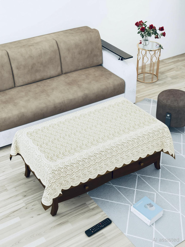 EASTTARDOMM EASTTARDOMM Cotton 4 Seater Floral Table Cover(Cream (Net Cloth)) - Flipkart Deal