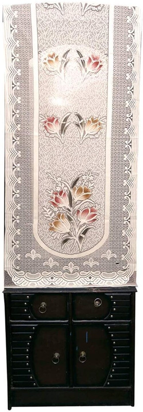 MANGERAM Cotton 2 Seater Floral Table Cover(Dressing Mirror Cover |61x26 Inches | Beige & Multicolor)