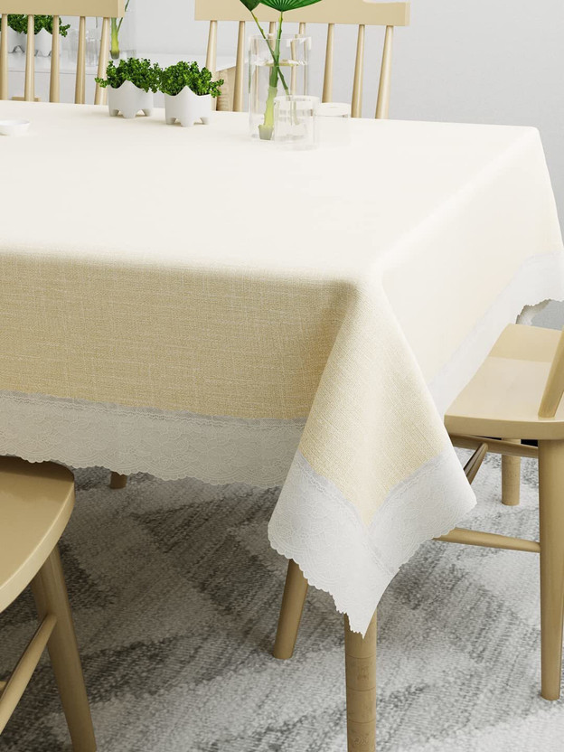 Casanest PVC 10 Seater Solid Table Cover(Beige)