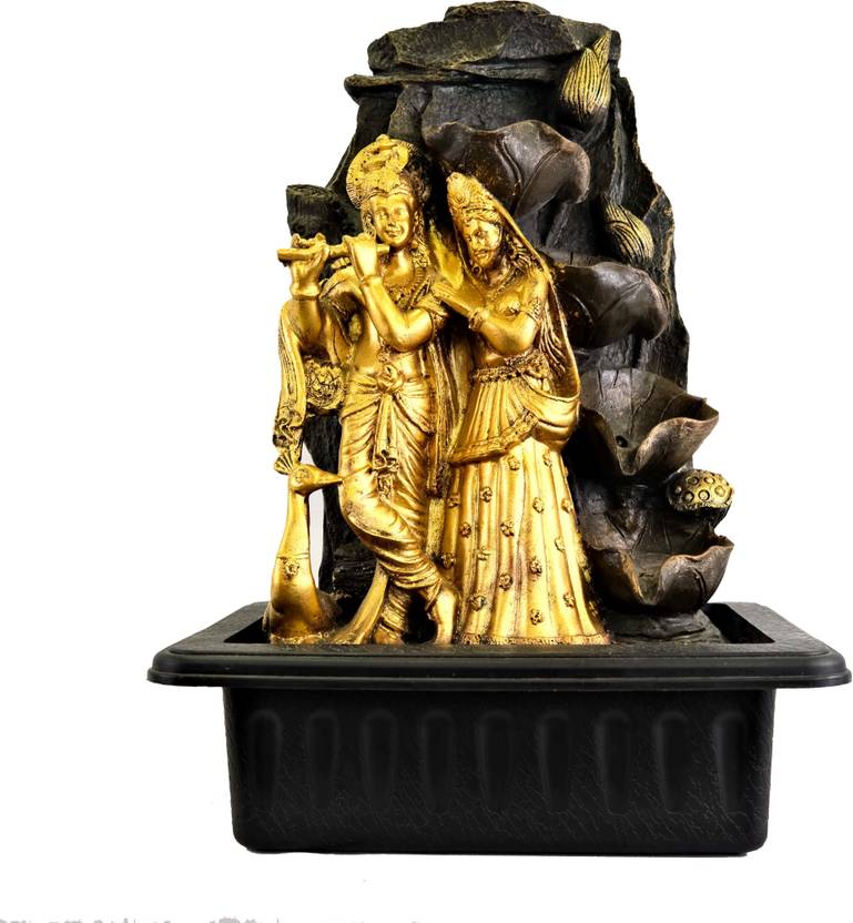 SHYPRA Radha Krishna Indoor Fountain Tabletop Water Fountain with LED
