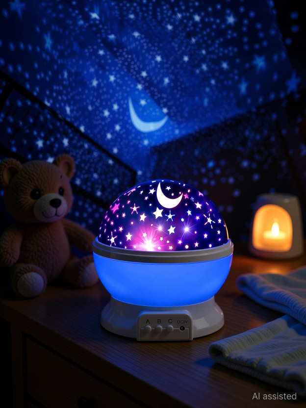 Aubade Romantic Sky Star Master Night Light Projector Baby Sleep Lighting Night Lamp(14.5 cm, Multicolor)
