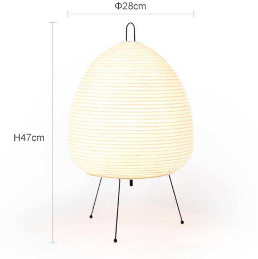 BNF Modern Desk Lamp With Metal Stand Paper Lantern For Dresser Dorm