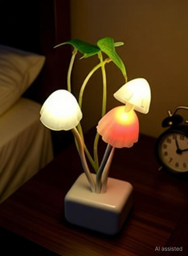 Insta Need Mushroom Lamp with Automatic Sensor On/Off Table Lamp(13 cm, Blue)