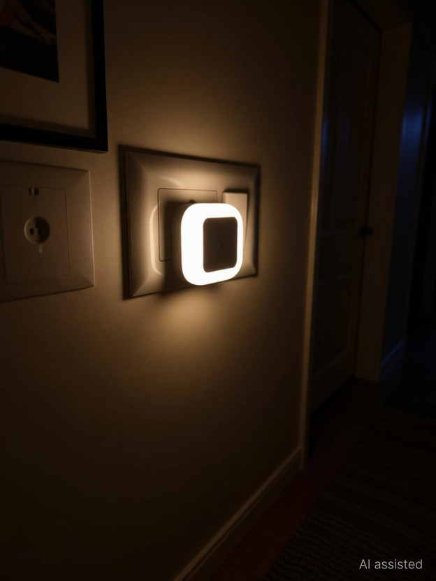 CLOISMART Attractive Sense Light 0.5W Full Automatic Sensor Smart Decorative LED Plug Type Night Lamp(5.5 cm, White)
