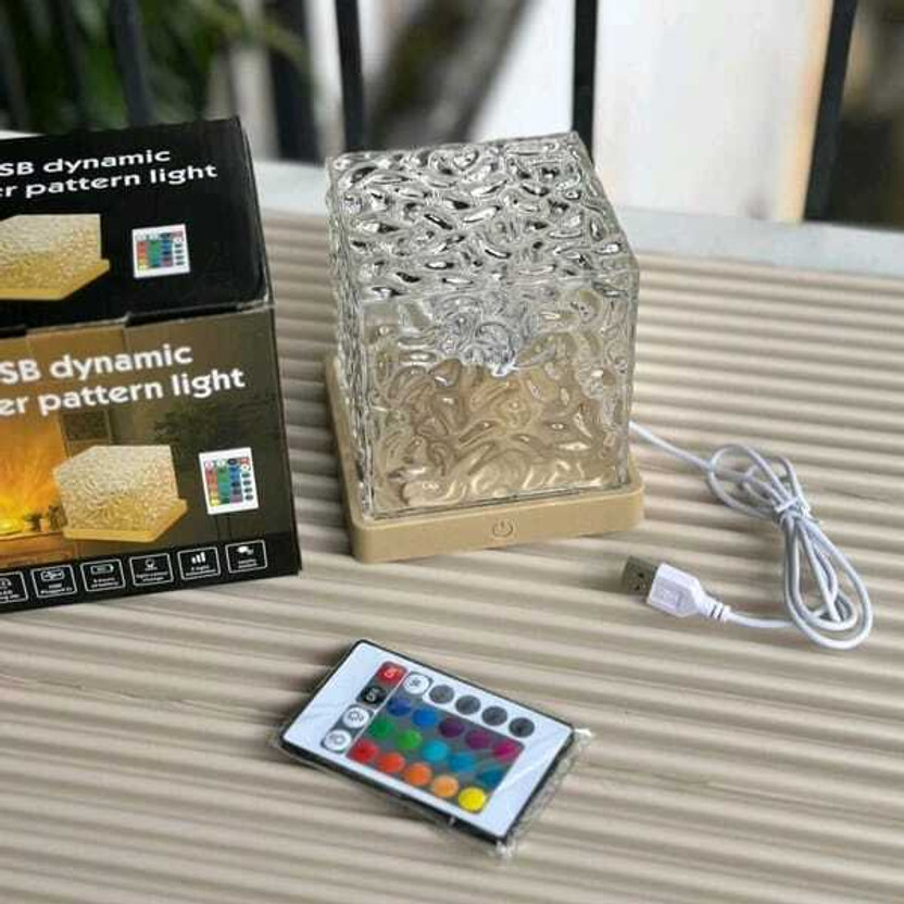 VS GLOBAL USB dynamic water pattern light Table Lamp(12 cm, Multicolor)