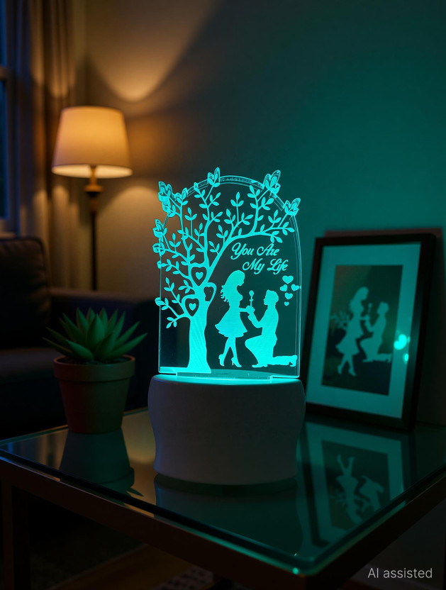 jkart jkart Multicolour 3D ” You Are My Life ” Beautiful Colour Changing Lamp For Decor/Gift Night Lamp(10 cm, Multicolor) - Flipkart Deal
