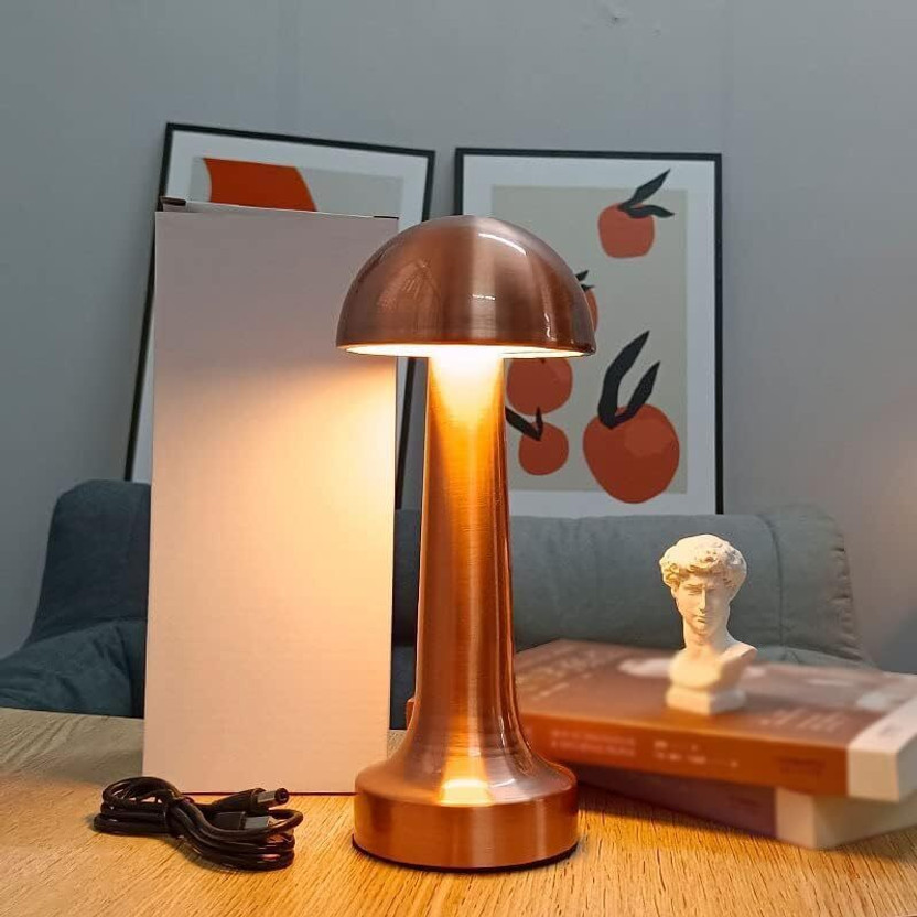 artscraft artscraft Decorative Metal Mushroom Lamp – Retro Desk Lamp for Home & Office Table Lamp(6 cm, copper) - Flipkart Deal