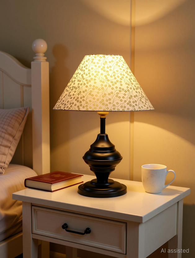 foziq Designer Table Lamp(35.5 cm, Gold)