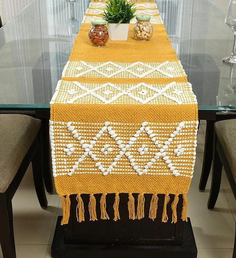 SLAZIE Yellow 183 cm Table Runner(Cotton)