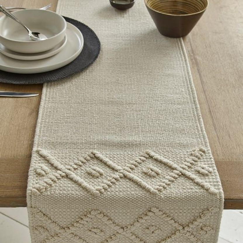 Gs Trading Beige 183 cm Table Runner(Cotton)