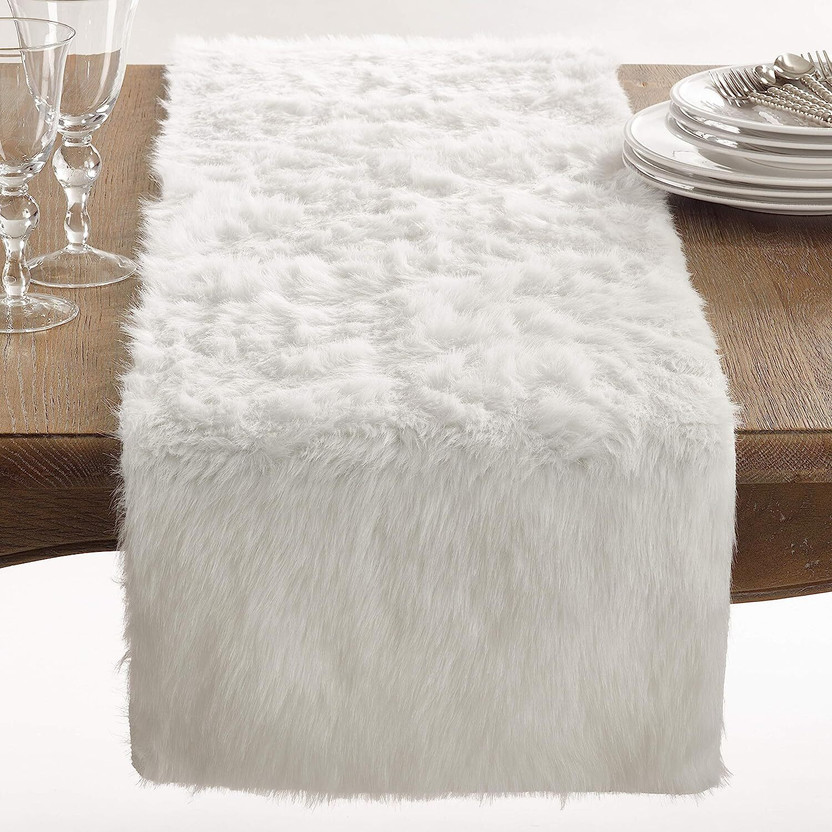 PICKKART White 172 cm Table Runner(Polyester)