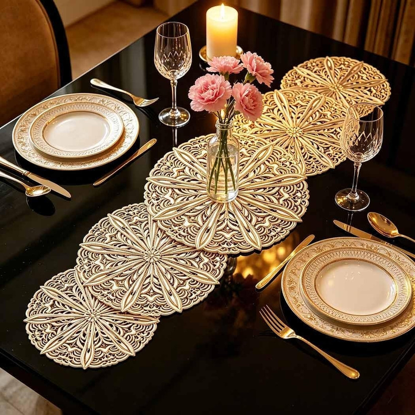 Flipkart Flipkart SmartBuy Gold 92 cm Table Runner(PVC) - Flipkart Deal