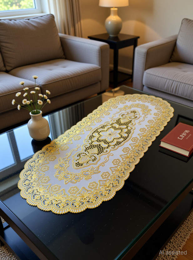 DELHI DELHI PVC CORP Gold 84 cm Table Runner(Vinyl) - Flipkart Deal