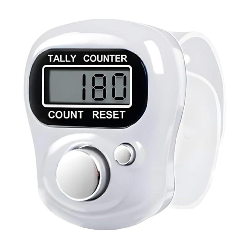 DEGNO tally counter finger ring digital tasbih jaap mantra counter digital finger ring Digital Tally Counter(White Pack of 1)