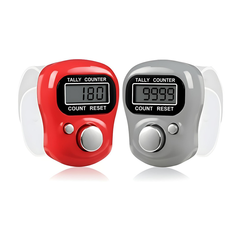 Glemizy Mini Digital Finger Ring Tally Counter – Mantra Jap & Head Counting Machine Digital Tally Counter(Multicolor Pack of 2)