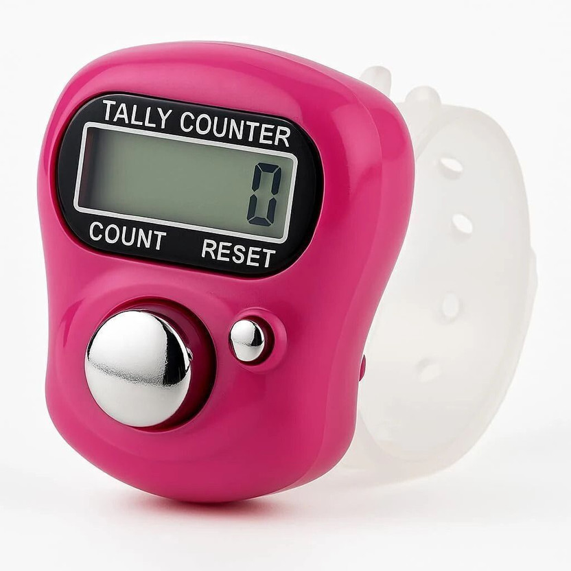 DEGNO Name Jap Counter Finger Ring Chanting Counter Machine Mantar Jap Mala Tasbih Digital Tally Counter(Pink Pack of 1)