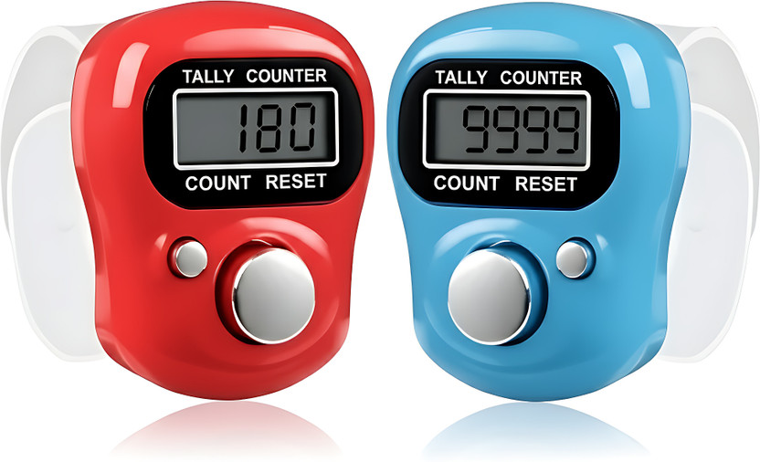 Glemizy Mini Digital Finger Ring Tally Counter – Mantra Jap & Head Counting Machine Digital Tally Counter(Multicolor Pack of 2)