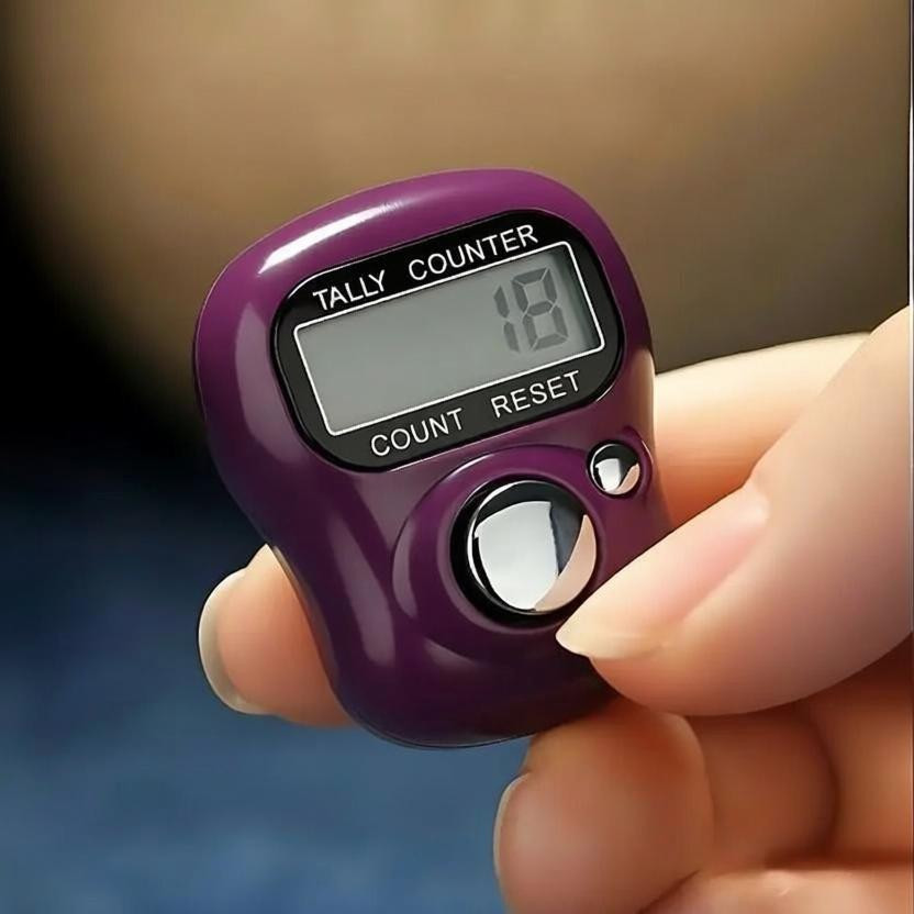 TOPBIRD Tally Counter Naam Jap Ring Counting Machine finger | Radha Name Jap Counter Digital Tally Counter(Multicolor Pack of 1 Pcs)