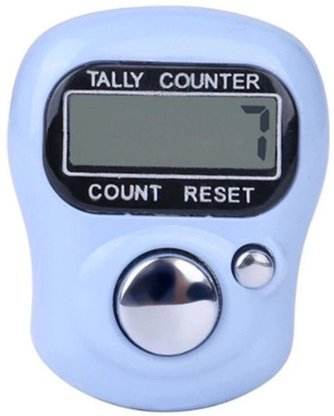 DEGNO digital jap counting finger ring tasbih mantar counting ring Digital Tally Counter(Blue Pack of 1)