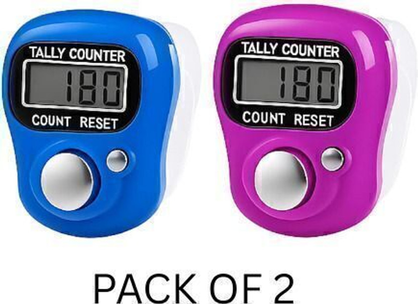 PelBart 2 Pcs Portable Finger Counting Machine – Digital Hand Counter for Jaap Digital Tally Counter(Multicolor Pack of 2)