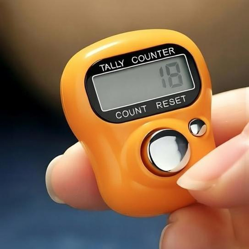 TOPBIRD Counter Name Jaap 100000 Ring Counting Machine finger | Radha Name Jap Counter Digital Tally Counter(Multicolor Pack of 1 Pcs)
