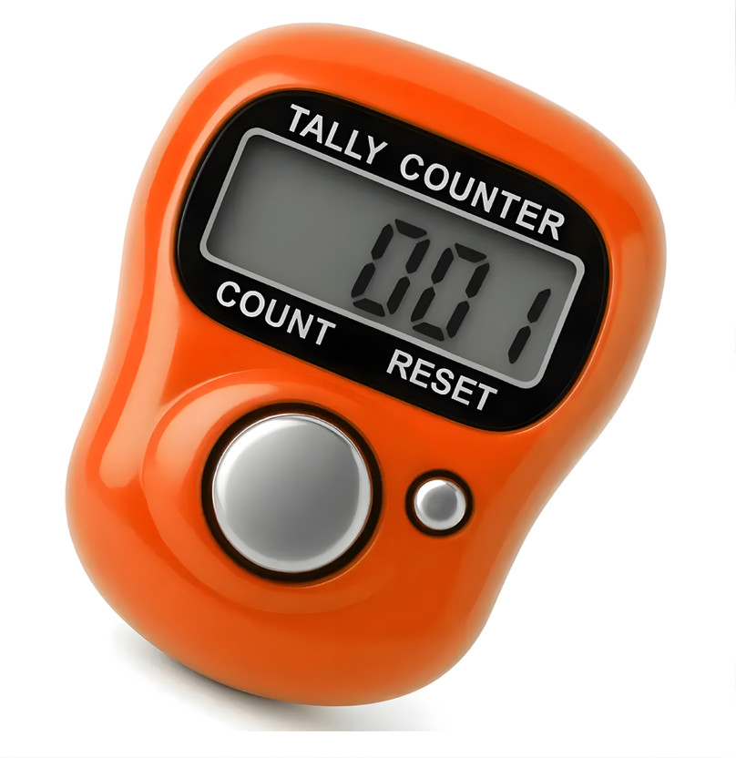 WRYDO9 Compact Counter Name Jaap Digital Counter for Pooja & Meditation Digital Tally Counter(Orange Pack of 1, Buyer Will Receive Any Colour Tasbeeh On Order (NO FIX COLOUR WILL COME))