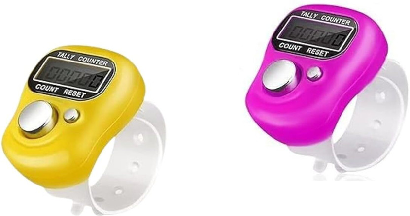 BKDT Marketing Finger Tally Counter Ring Electronic Digital Machine for Cricket Umpire& jaap Digital Tally Counter(Multicolor Pack of 2)