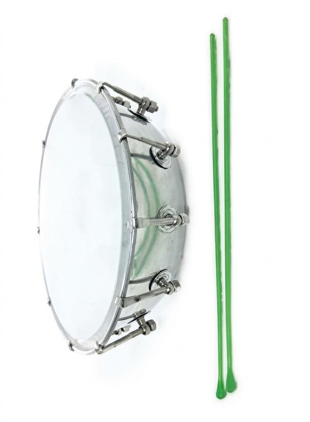 Drumping tasha 10 inch sliver Nut & Bolts Dholak(Silver)