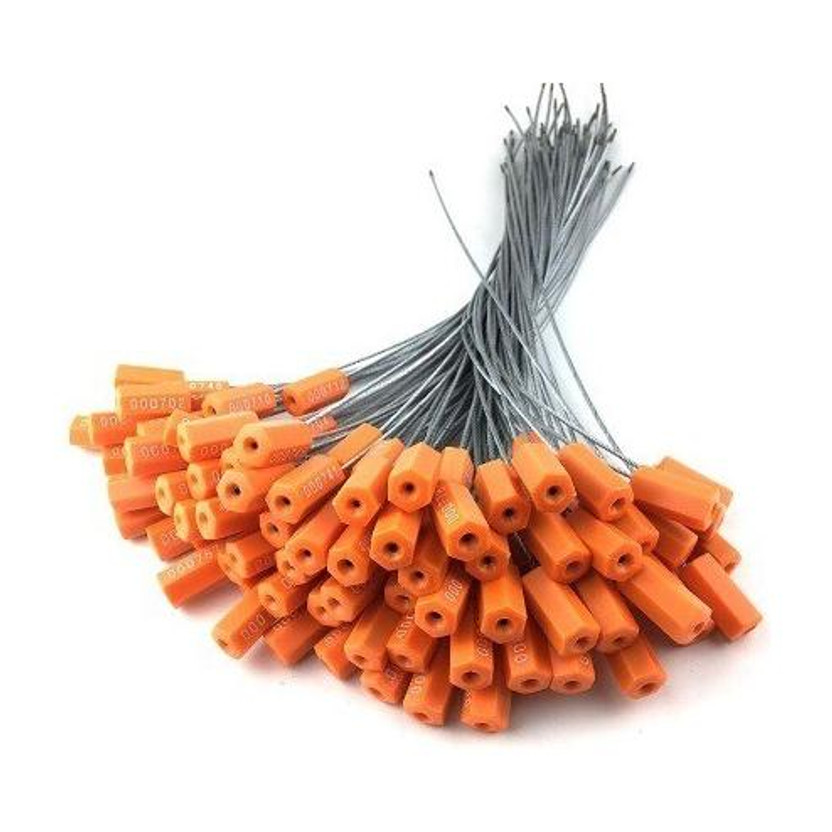 RAIBEX RAIBEX Hexagonal Cable Security Seal Pull Tight OTL - Security Tag Straps for Trailers, Cargo, Containers, Vans, Oil Tank Truck, Milk Vehicle, Coal Conveyor (Orange) Tamper Seal - Flipkart Deal