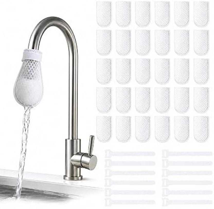 TAARAMA Universal Reusable Cotton Tap Water Purifier Filter Bags for Kitchen & Bathroom Tap Mount Water Filter