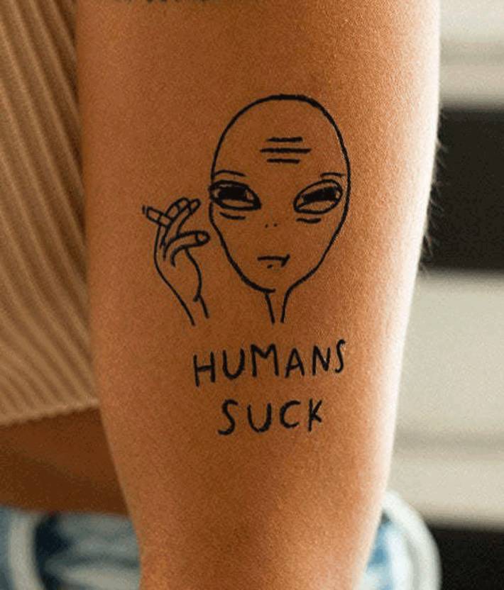 Simply Inked Human Sucks Temporary Tattoo Designer Tattoo For All 