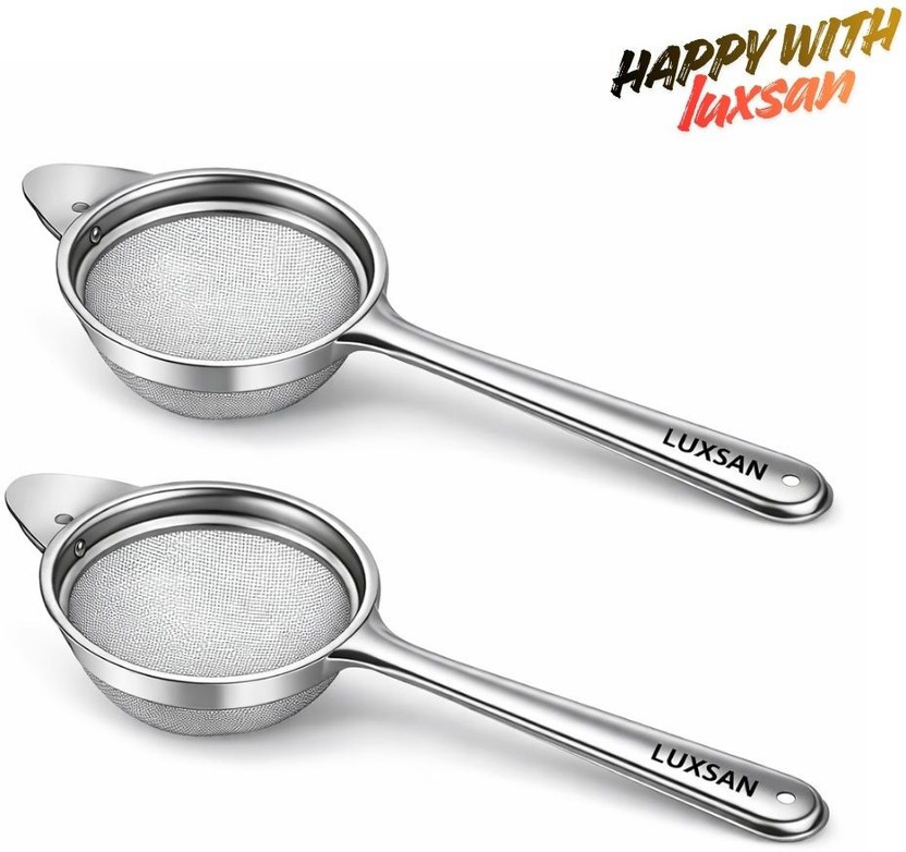 Luxsan Luxsan Stainless Steel Fine Mesh Tea Strainer Pro Tea Strainer(Pack of 2)