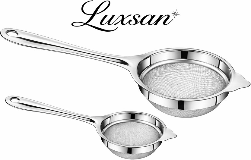 Luxsan Premium Stainless Steel for Loose Leaf Tea – Extra Fine Double Mesh Tea Strainer(Pack of 2)