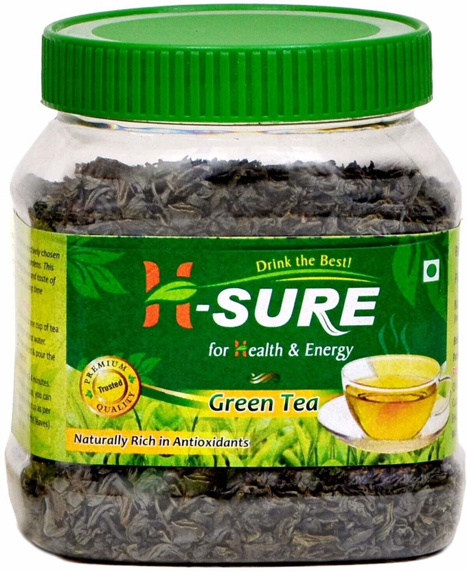 H-Sure 100% Natural Organic Herbal Loose Leaf Green Tea For Weight Loss Green Tea Plastic Bottle(200 g)