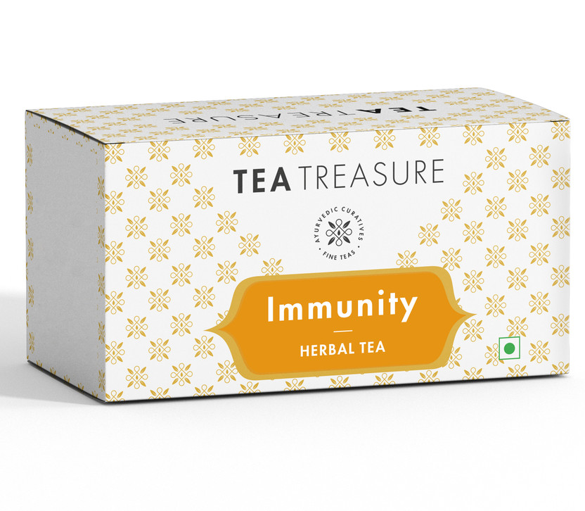 TeaTreasure TeaTreasure Immunity booster Tea Lemon Grass, Ginger, Liquorice, Tulsi Herbal Tea Box(50 Bags) - Flipkart Deal