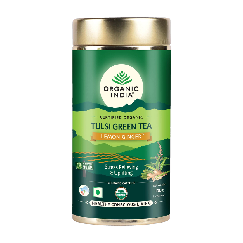 ORGANIC ORGANIC INDIA Tulsi Green Tea Lemon Ginger 100 gm tin Green Tea Tin(100 g) - Flipkart Deal